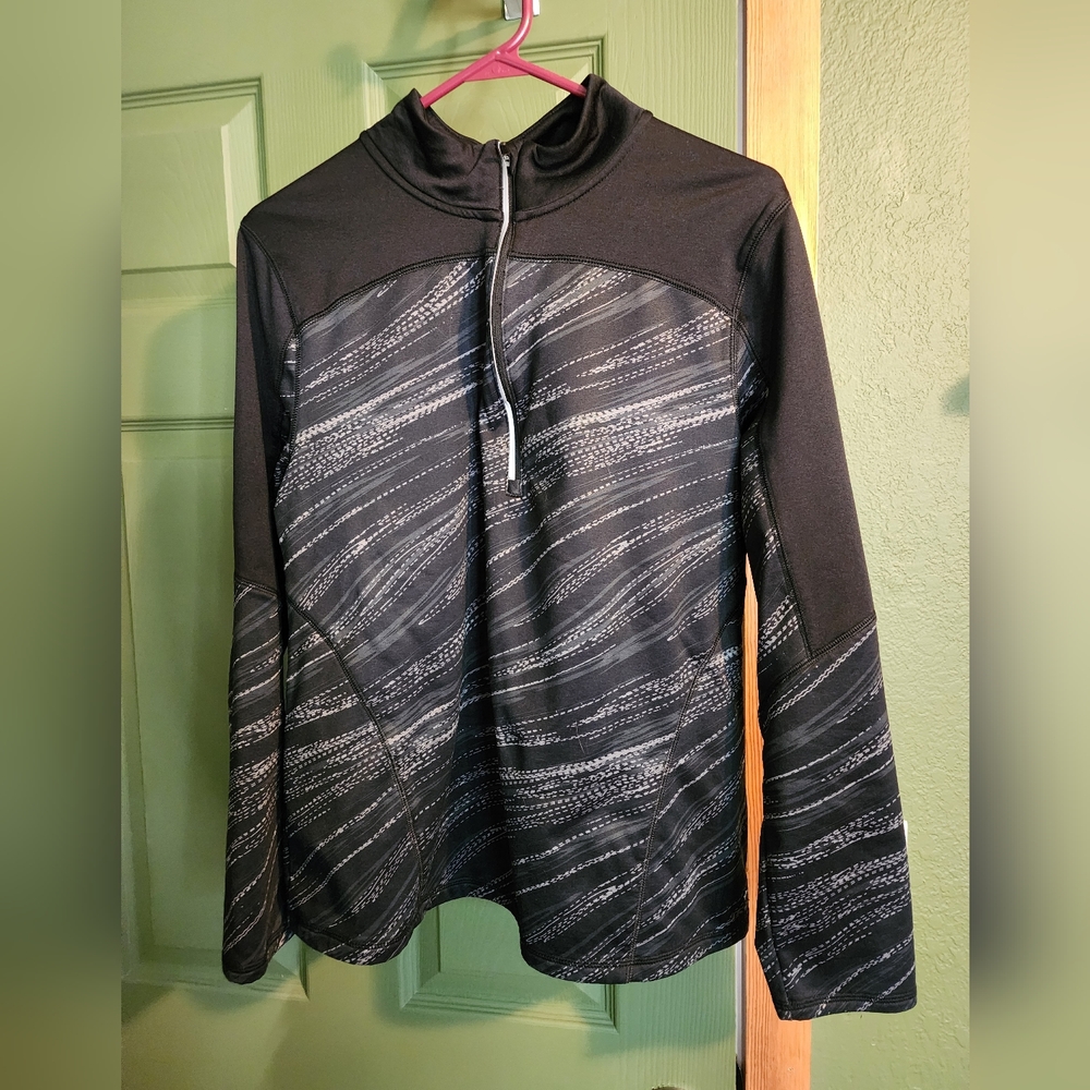 Energy Zone Womens Size L Quarter Zip Pull Over Jacket Blue Speed Dri L Sleeve